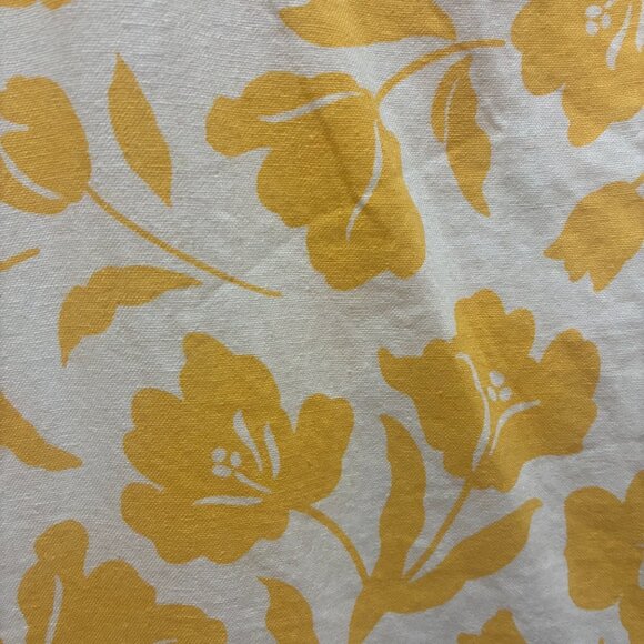 Old Navy Women's Butter Yellow & White Floral Linen Blend XL Dress Tie Shoulder - Picture 4 of 6